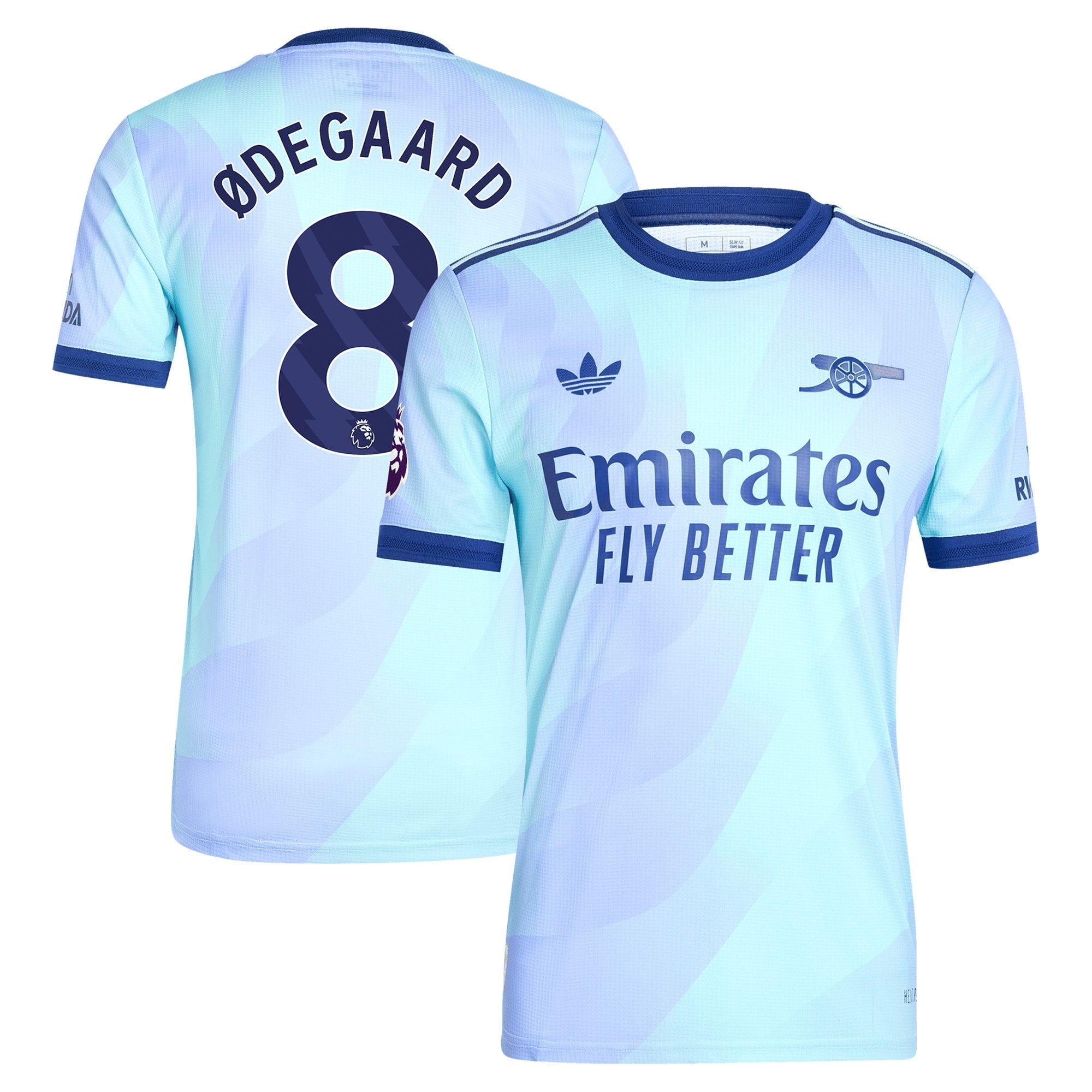 Martin Odegaard Arsenal 2024/25 Third Player Soccer Shirt - Aqua