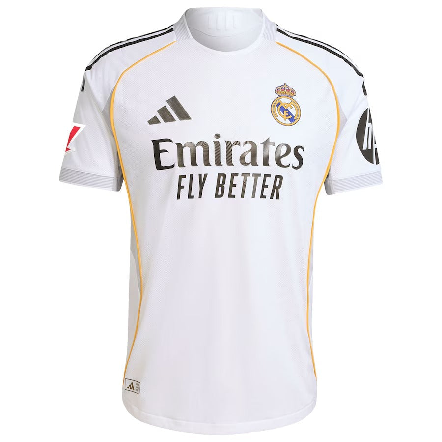 Kylian Mbappé Real Madrid 2025/26 Home Soccer Shirt - White
