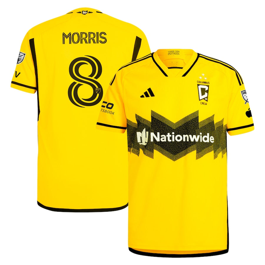 Men's Aidan Morris Columbus Crew 2024 The Home Kit Authentic Player Soccer Shirt - Yellow