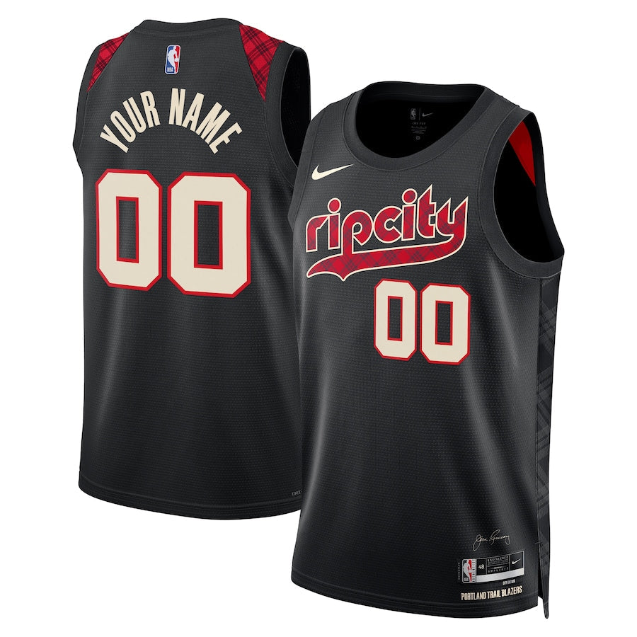 Portland Trail Blazers  Unisex 2023/24 customized Swingman Shirt - Black - City Edition