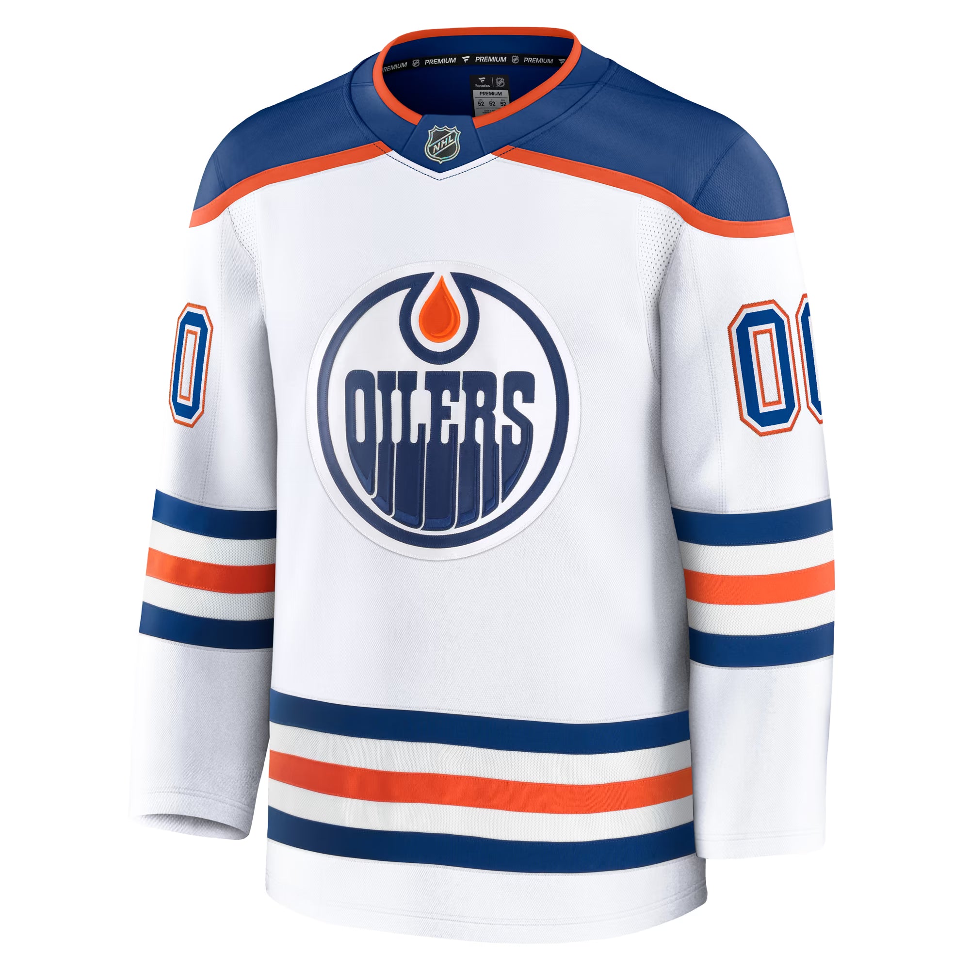 Hygo Shirts Edmonton Oilers Fanatics Away Premium Custom Jersey - White