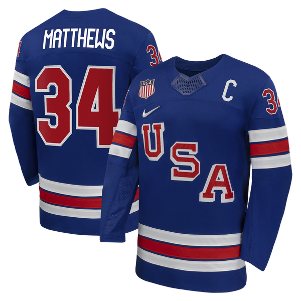Hygo Shirts Nike US Hockey 2026 Auston Matthews Home Replica Jersey
