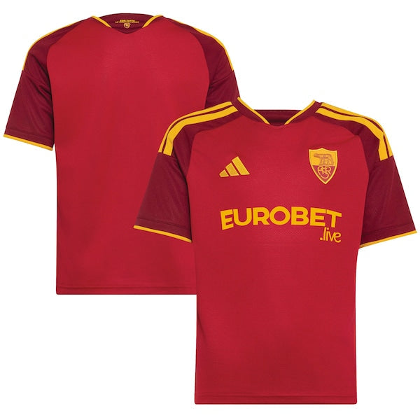 AS Roma adidas Youth 2026/27 Home Replica Jersey - Red