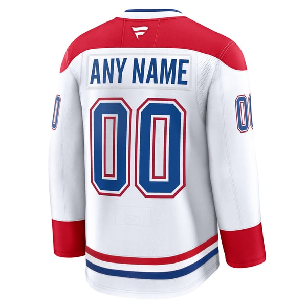 Hygo Shirts Montreal Canadiens Fanatics Away Premium Custom Jersey - White