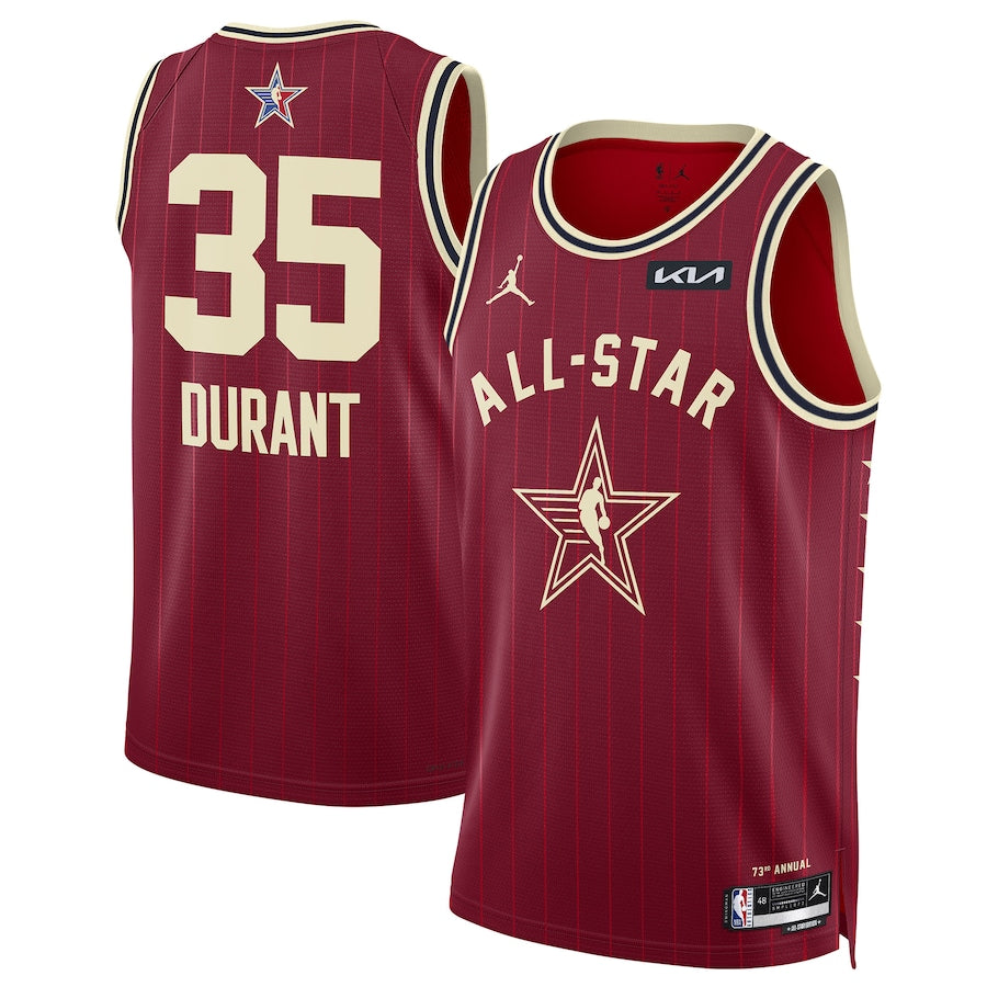 Kevin Durant Jordan Brand Unisex 2024 NBA All-Star Game Swingman Soccer Shirt - Crimson