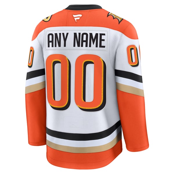Hygo Shirts Anaheim Ducks Fanatics Away Premium Custom Jersey - White