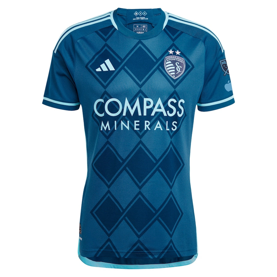 Erik Thommy Sporting Kansas City  2024 Diamonds Our Forever Authentic Player Soccer Shirt – Navy