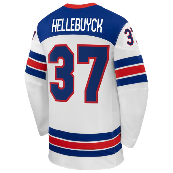 Hygo Shirts Nike Connor Hellebuyck US Hockey 2026 Away Jersey - White