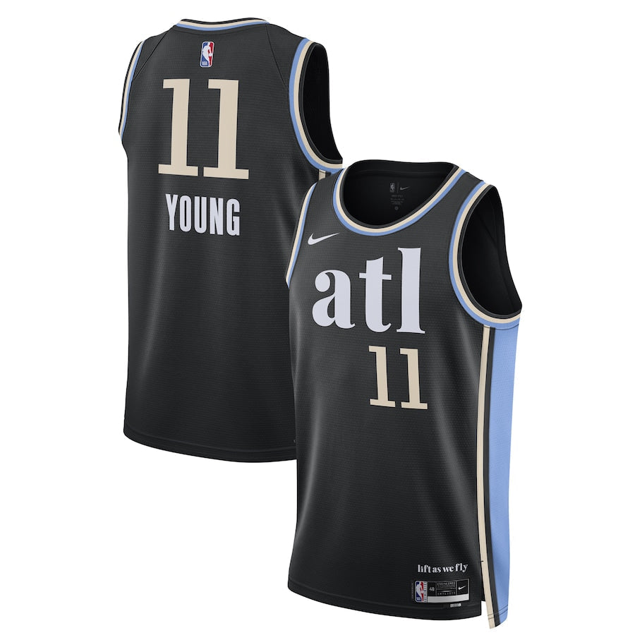 Trae Young Atlanta Hawks  Unisex 2023/24 Swingman Shirt - Black - City Edition