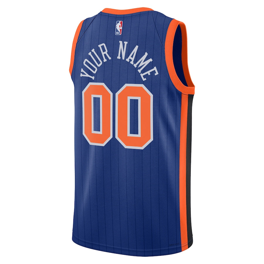 New York Knicks  Unisex 2023/24 customized Swingman Shirt - Blue - City Edition
