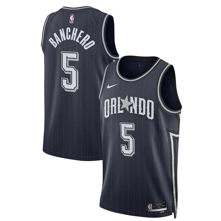 Paolo Banchero Orlando Magic  Unisex 2023/24 Swingman Shirt - Navy - City Edition