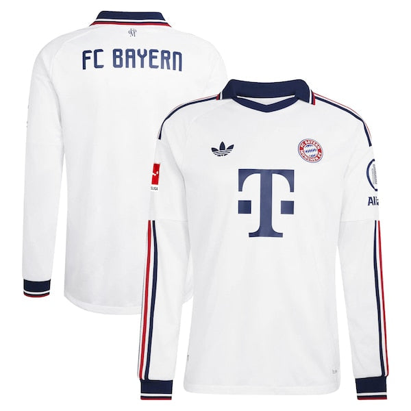 Bayern Munich adidas 2026/27 Away On-Field Authentic Long Sleeve Patch Jersey - White