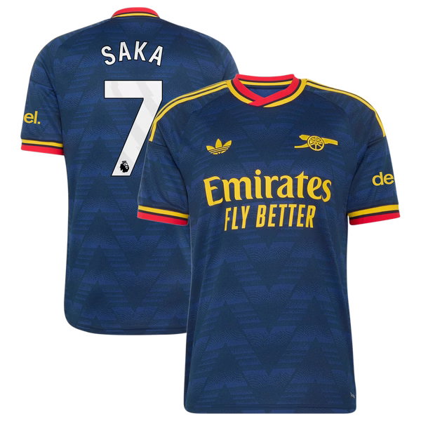 Bukayo Saka Arsenal adidas 2026/27 Away Replica Jersey - Navy