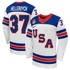 Hygo Shirts Nike Connor Hellebuyck US Hockey 2026 Away Jersey - White