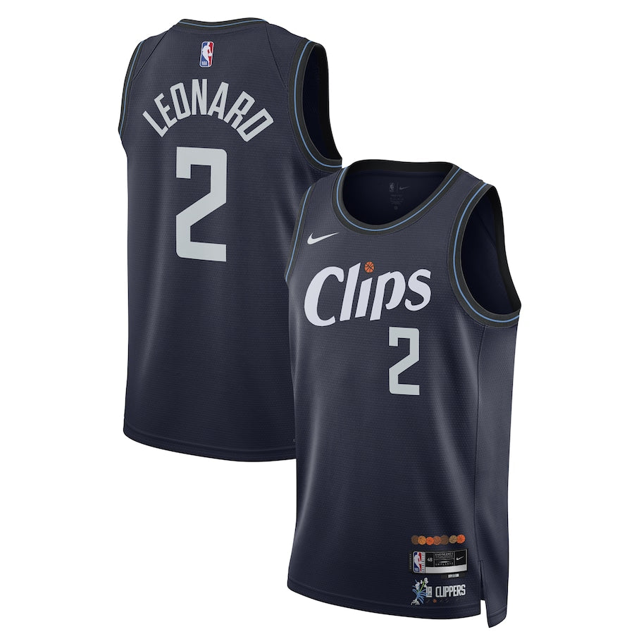 Kawhi Leonard LA Clippers  Unisex 2023/24 Swingman Shirt - Navy - City Edition