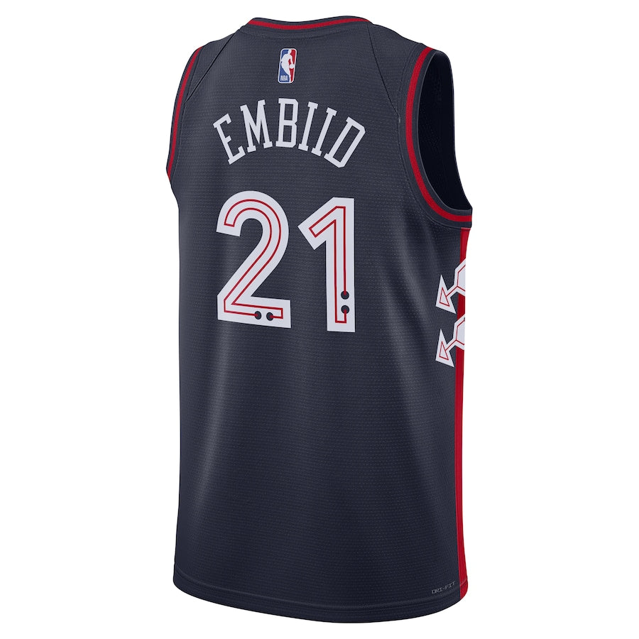 Joel Embiid Philadelphia 76ers  Unisex 2023/24 Swingman Shirt - Navy - City Edition