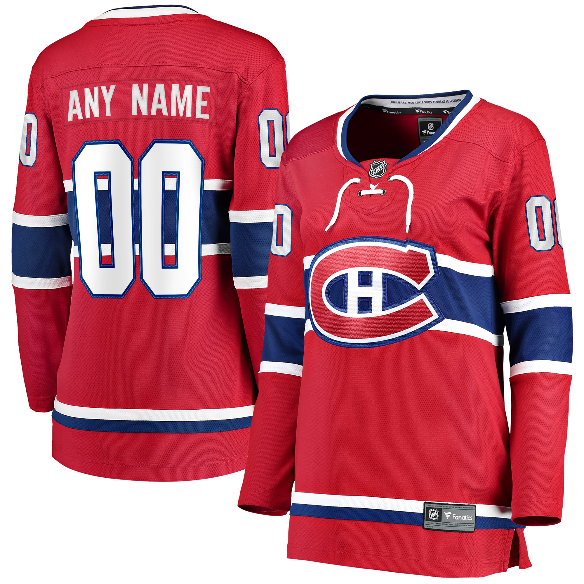 Hygo Shirts Fanatics Women's Montreal Canadiens Home Breakaway Custom Jersey - Red