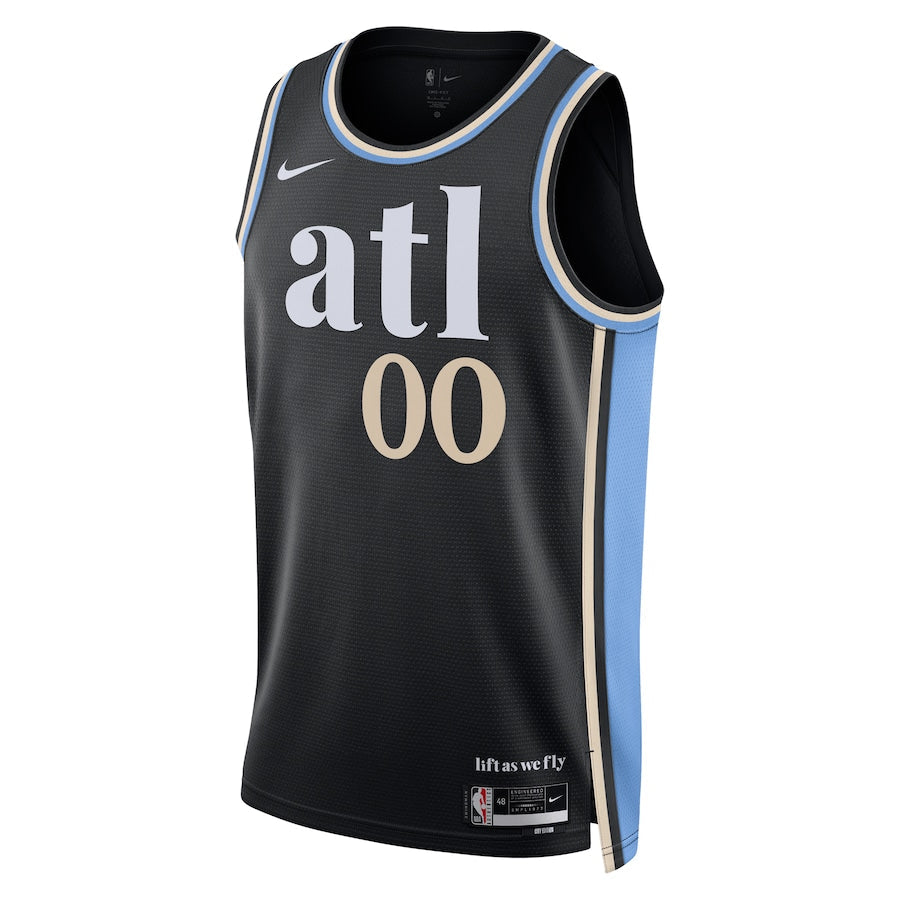 Atlanta Hawks  Unisex 2023/24 customized Swingman Shirt - Black - City Edition