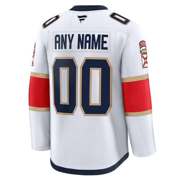 Hygo Shirts Florida Panthers Fanatics Away Premium Custom Jersey - White