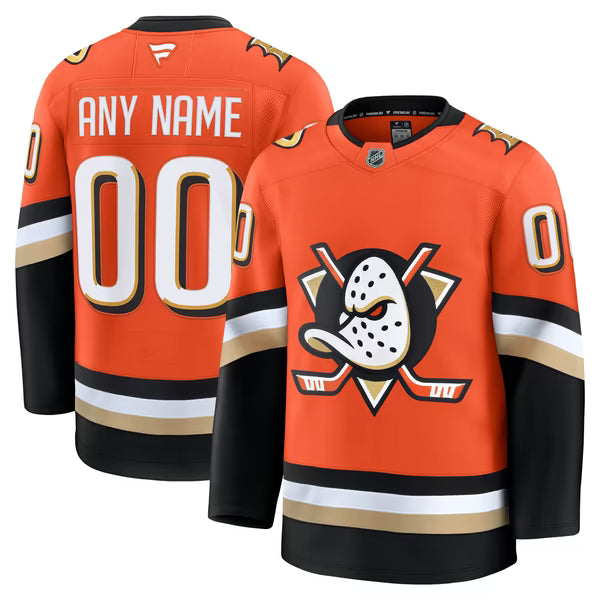 Hygo Shirts Anaheim Ducks Fanatics Home Premium Jersey Orange