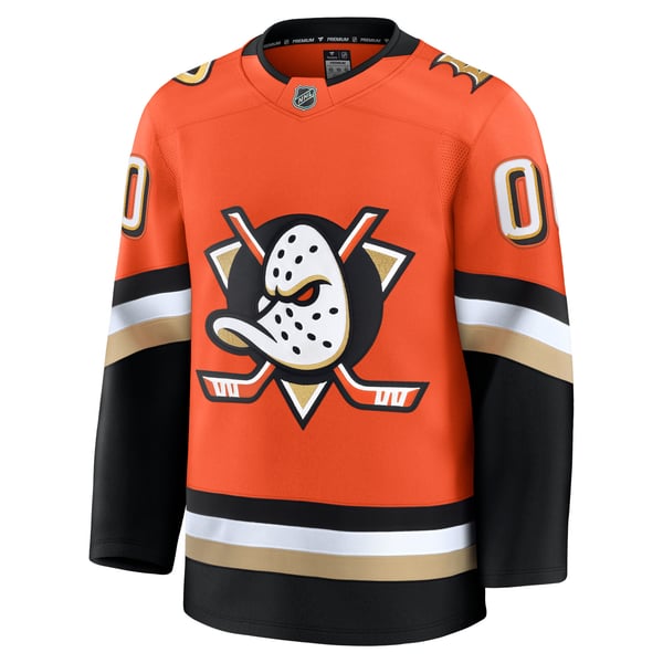 Hygo Shirts Anaheim Ducks Fanatics Home Premium Jersey Orange