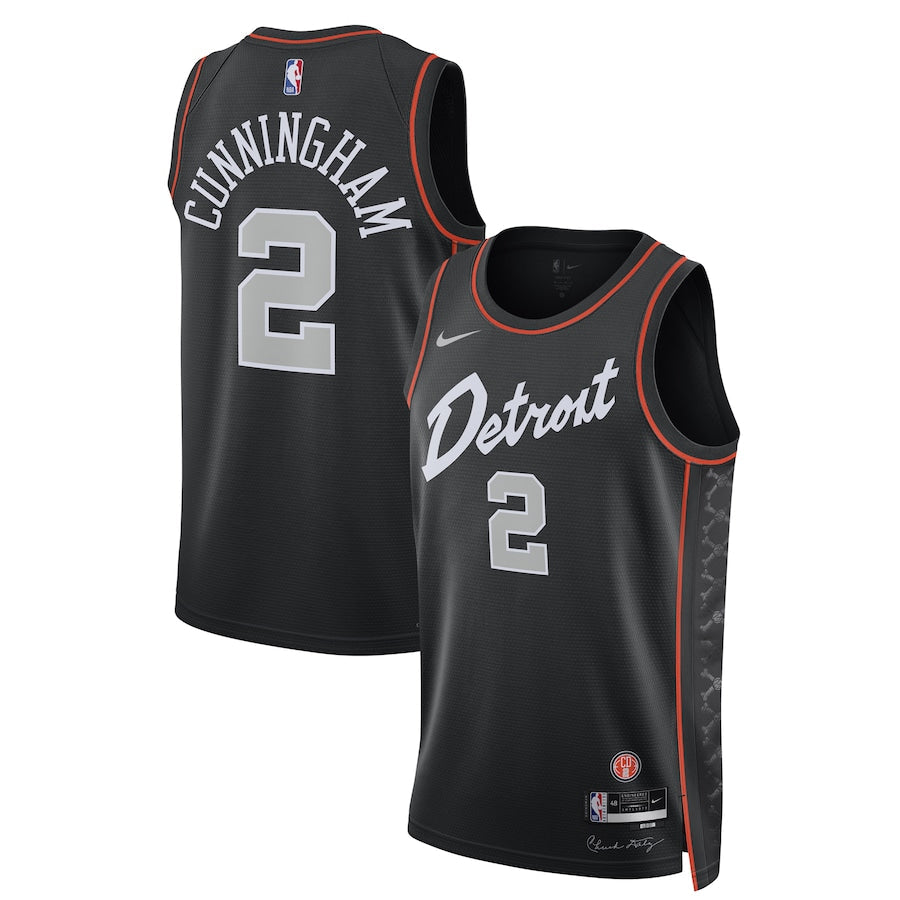 Cade Cunningham Detroit Pistons  Unisex 2023/24 Swingman Shirt - Black - City Edition