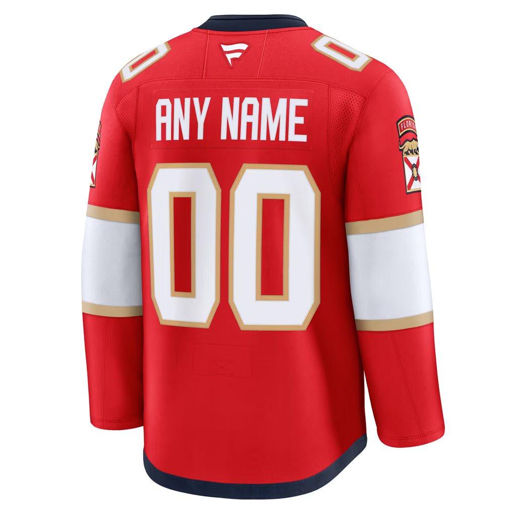 Hygo Shirts Florida Panthers Fanatics Home Premium Custom Jersey Red