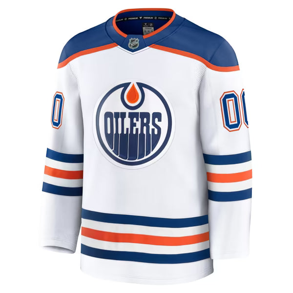 Hygo Shirts Edmonton Oilers Fanatics Away Premium Custom Jersey - White