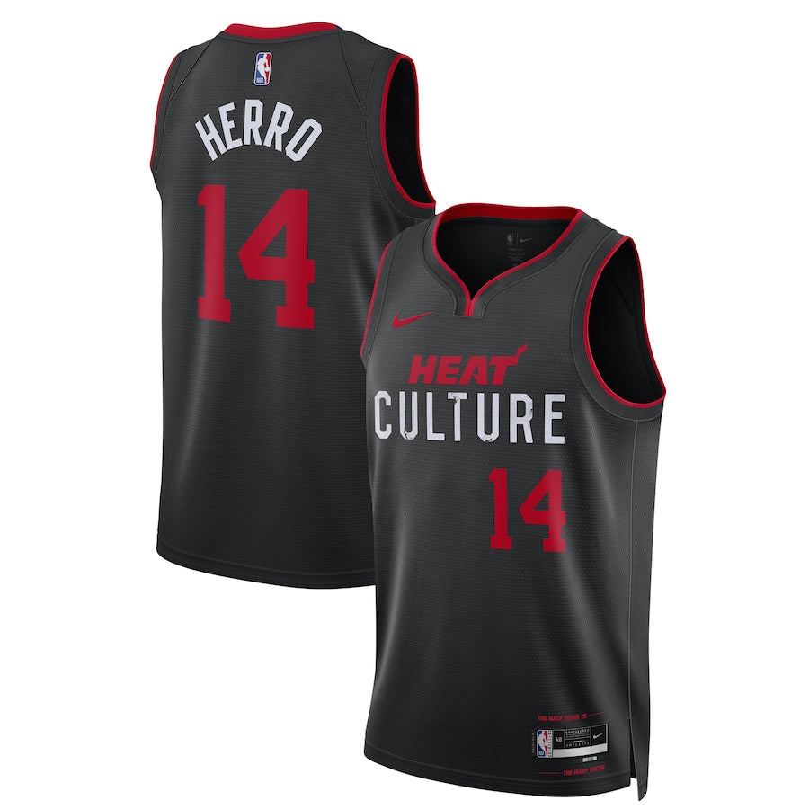 Tyler Herro Miami Heat  Unisex 2023/24 Swingman Shirt - Black - City Edition