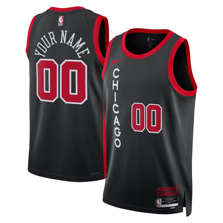 Chicago Bulls  Unisex 2023/24 customized Swingman Shirt - Black - City Edition