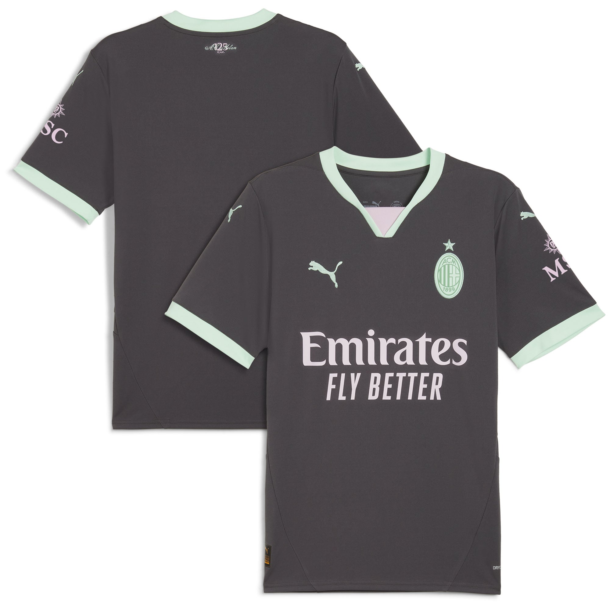 AC Milan 2024/25 Third Custom Soccer Shirt - Charcoal