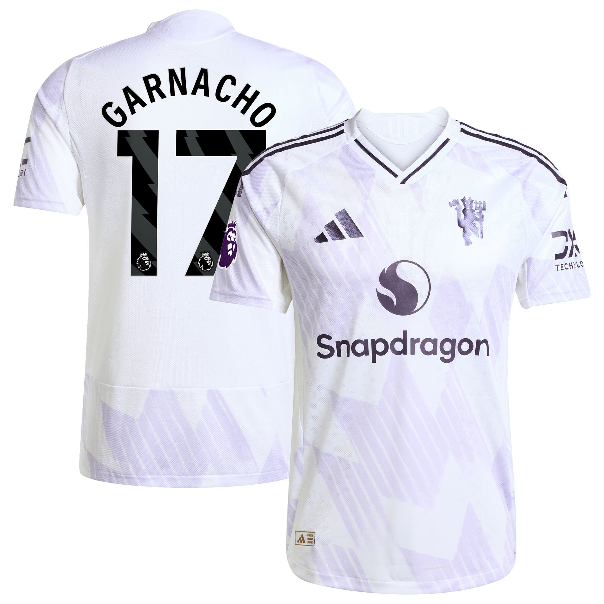 Alejandro Garnacho Manchester United 2025/26 Away Player Soccer Shirt - White