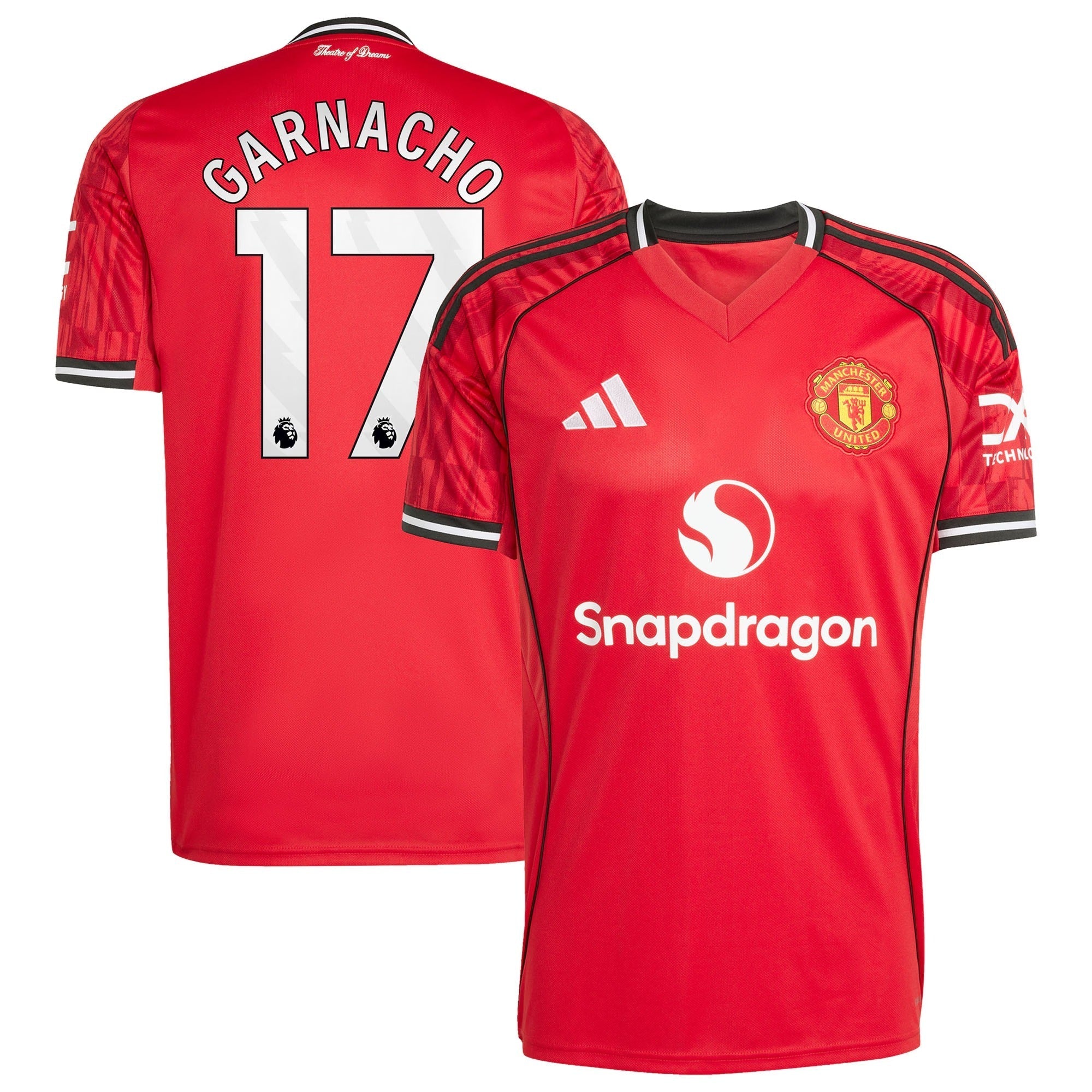 Alejandro Garnacho Manchester United Home 2025/26 Player Soccer Shirt - Red
