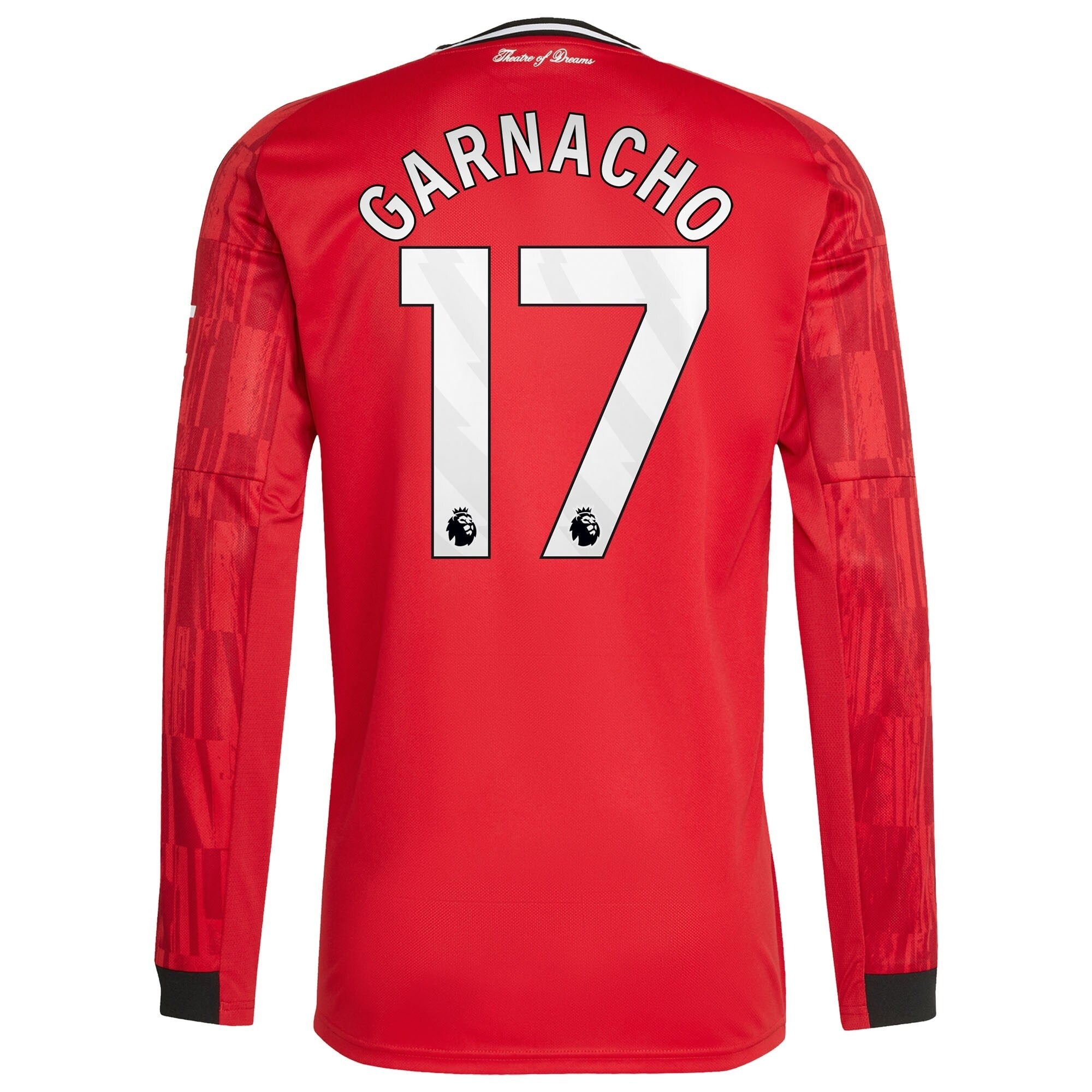 Alejandro Garnacho Manchester United Home 2025/26 Player Long Sleeve Soccer Shirt - Red