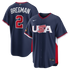 Nike USA Baseball 2026 World Baseball Classic Road Stadium Jersey – Alex Bregman – Navy