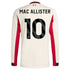 Alexis Mac Allister Liverpool 2025/26 Away Long Sleeve Player Soccer Shirt - White