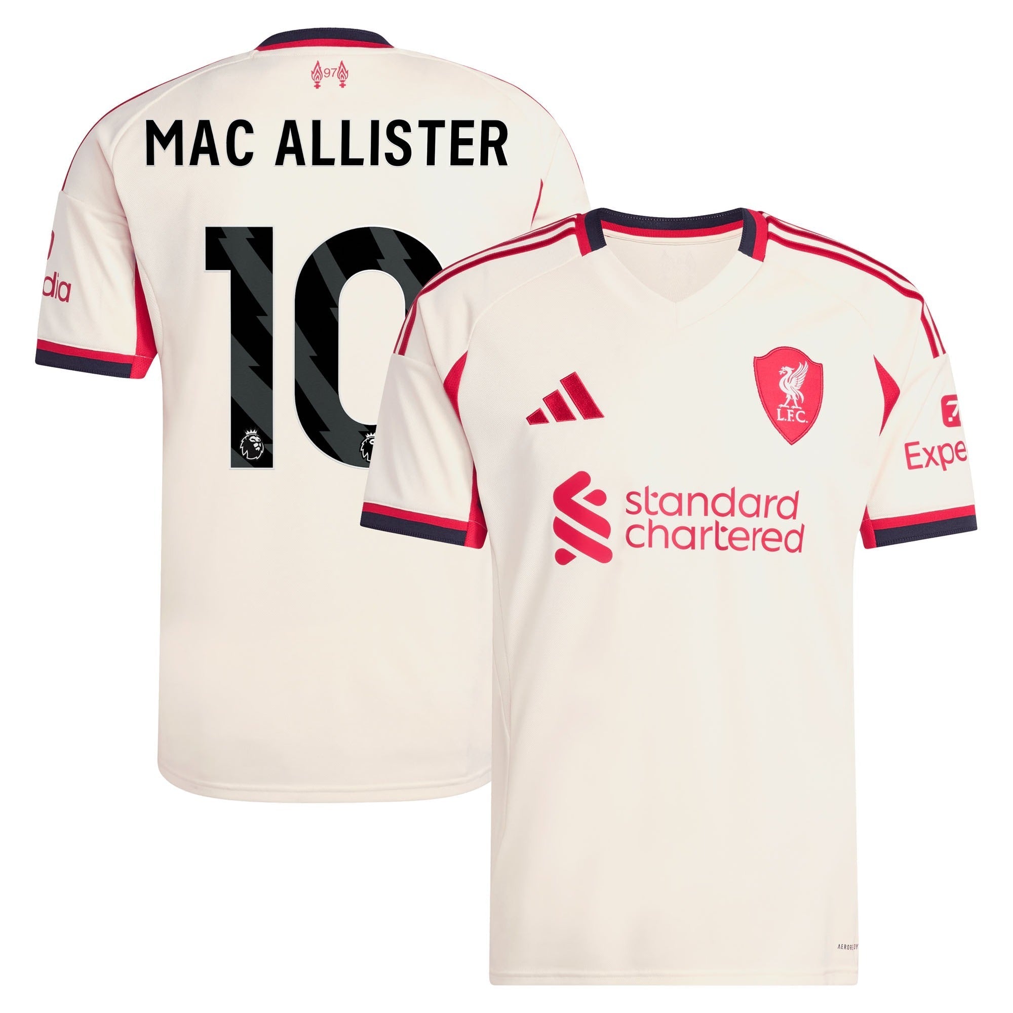 Alexis Mac Allister Liverpool 2025/26 Away Player Soccer Shirt - White