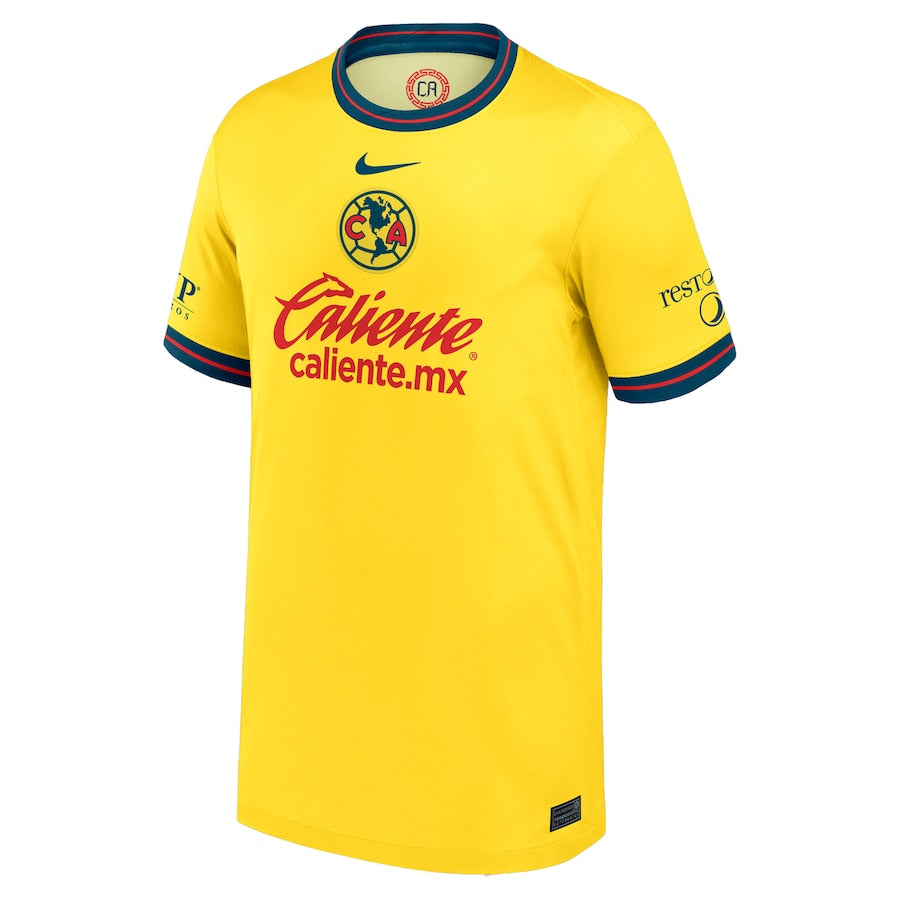 Álvaro Fidalgo Club America 2024/25 Home Player Soccer Shirt - Yellow