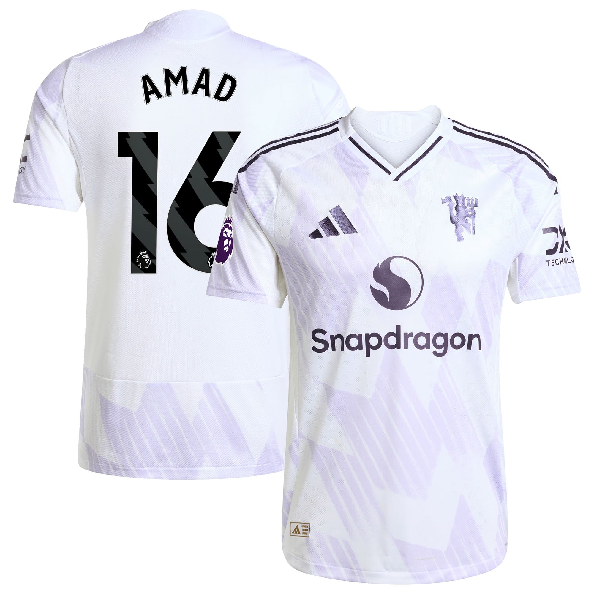 Amad Diallo Manchester United 2025/26 Away Player Soccer Shirt - White