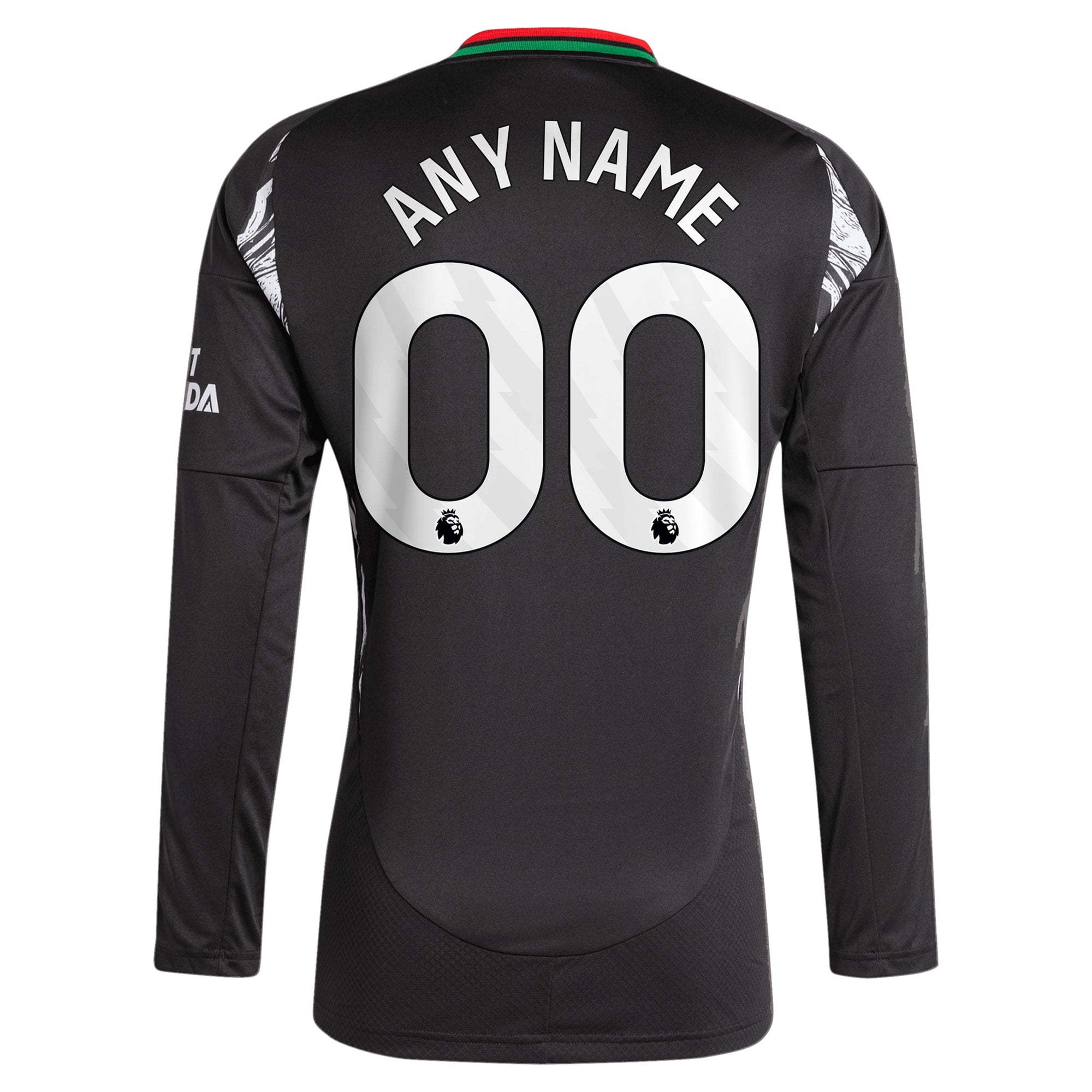 Arsenal 2024/25 Away Long Sleeve Custom Soccer Shirt - Black