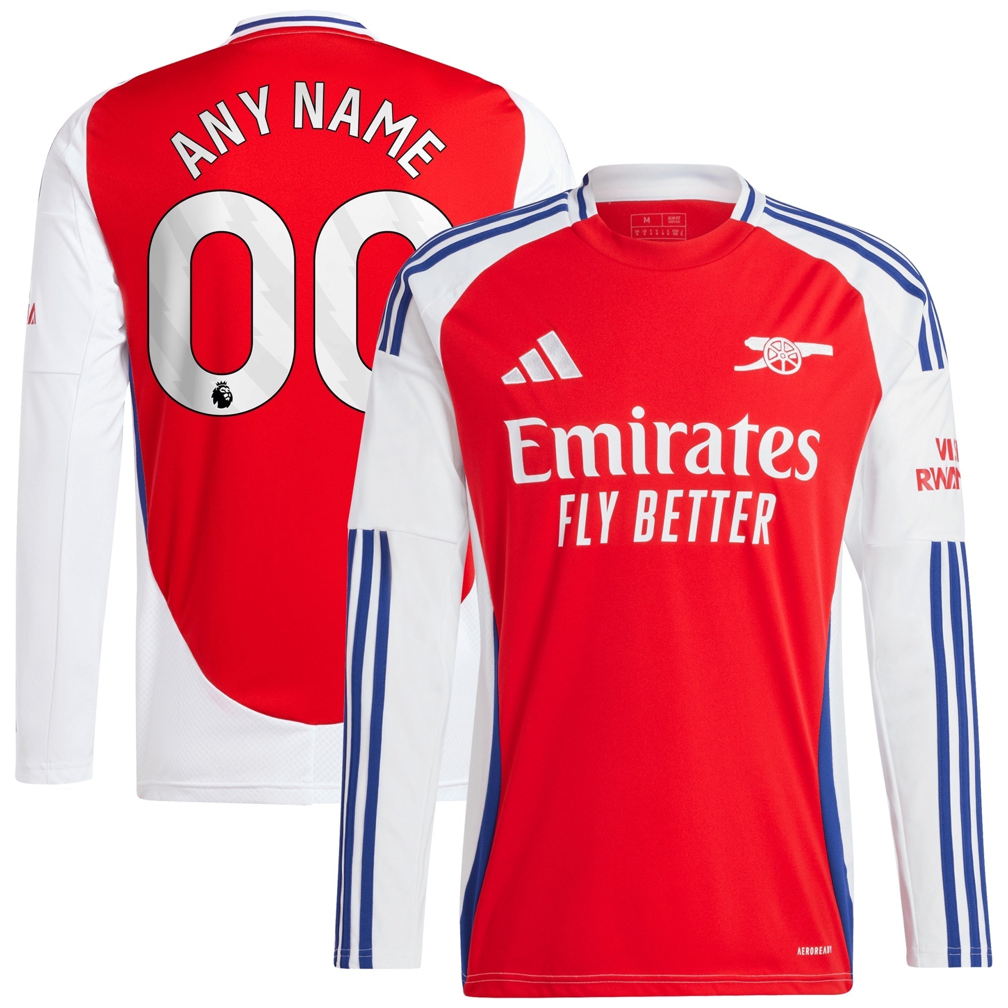 Arsenal  2024/2025 Home Long Sleeve Customized Soccer Shirt – Red