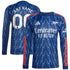 Arsenal 2025/26 Away Long Sleeve Customized Soccer Shirt - Blue