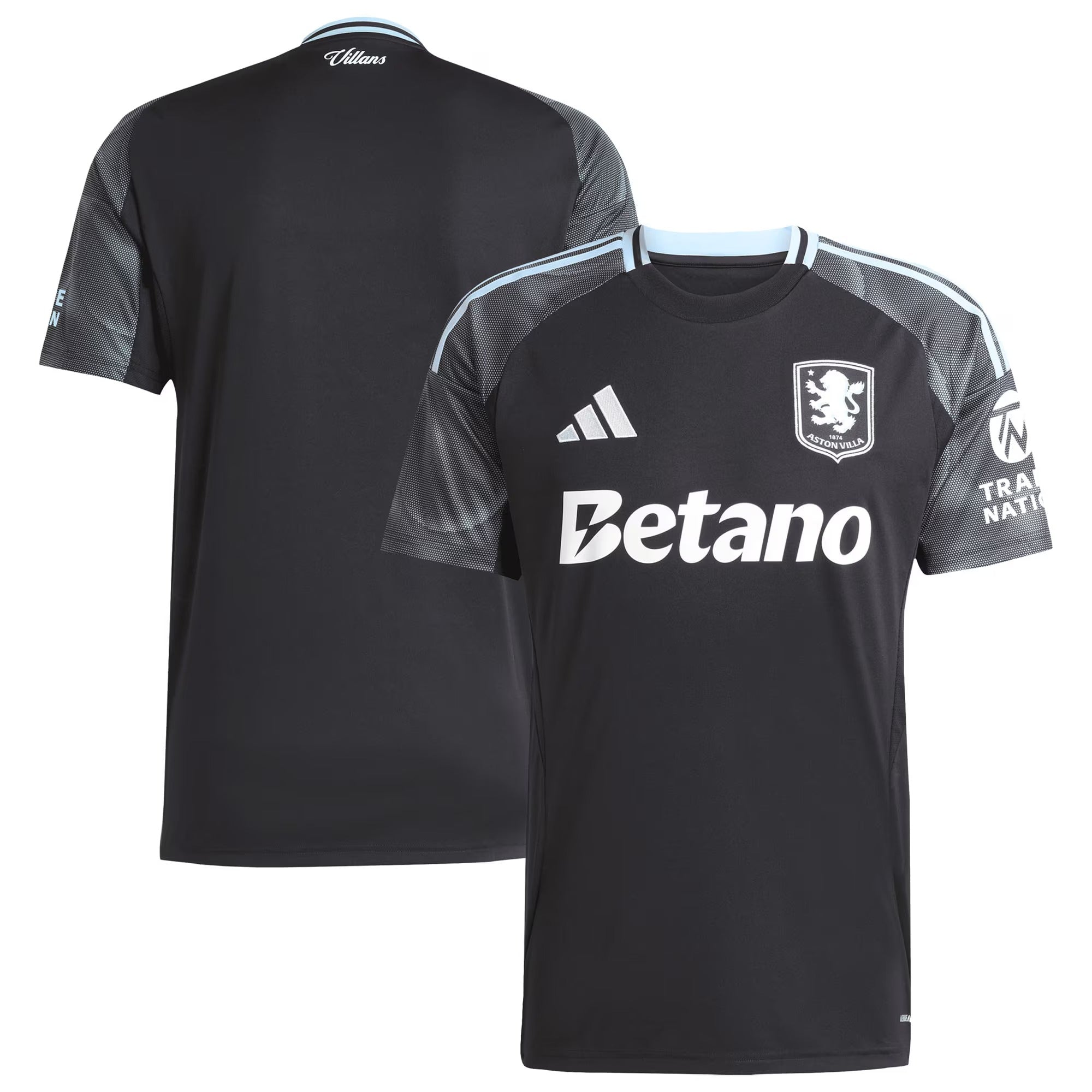 Aston Villa 2025/26 Away Soccer Shirt - Black