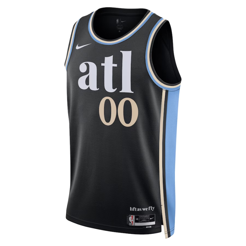 Atlanta Hawks Unisex 2023/24 customized Swingman Shirt - Black - City Edition