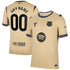 Barcelona 2025/26 Away Stadium Custom Soccer Shirt - Gold