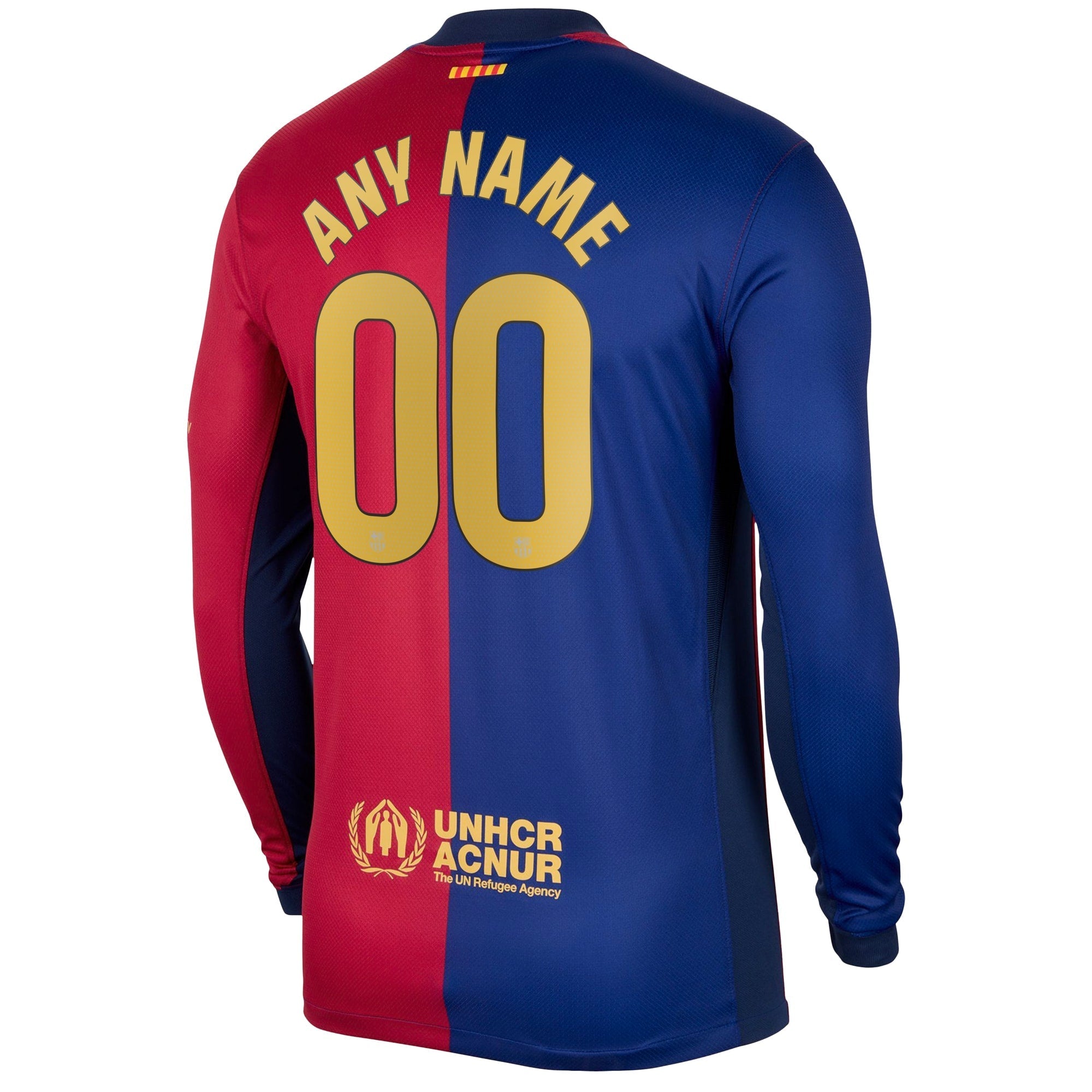 Barcelona 2024/25 Home Long Sleeve Custom Soccer Shirt - Royal