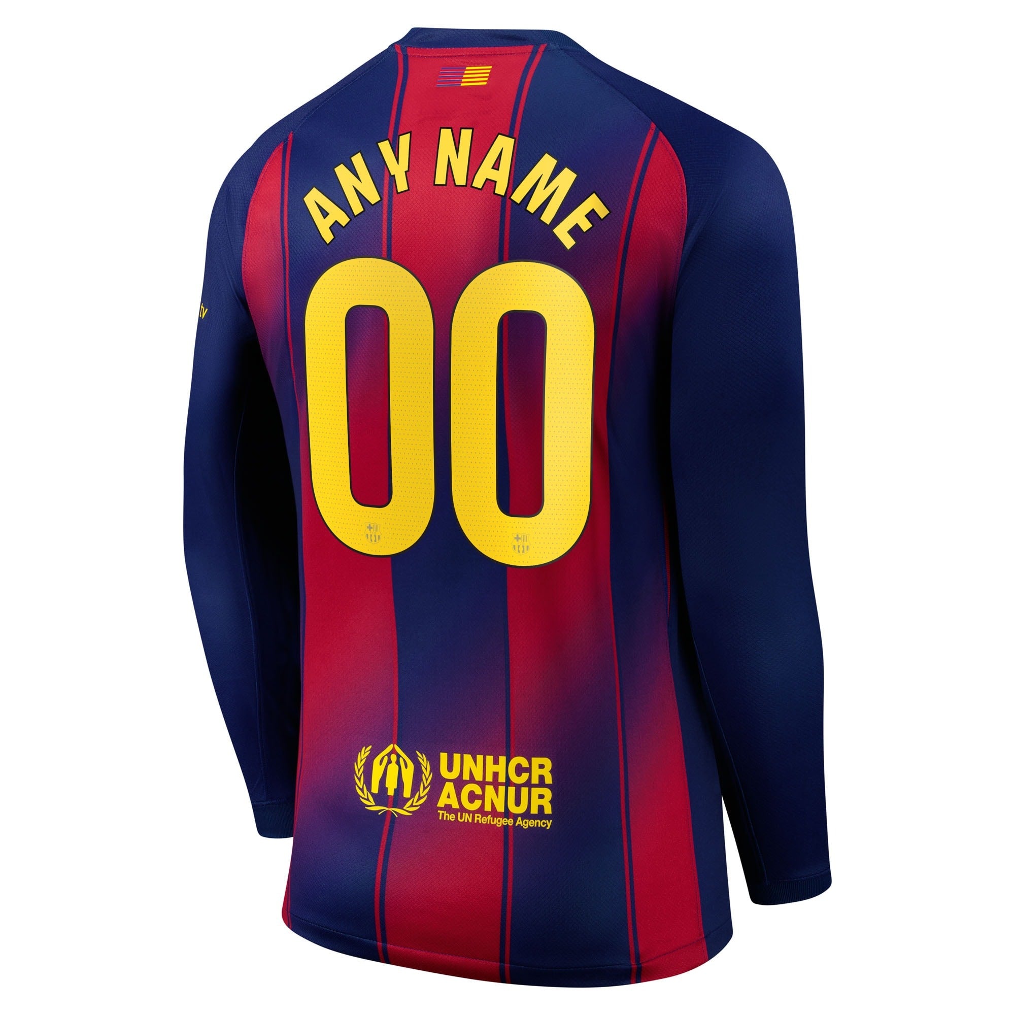 Barcelona 2025/26 Home Long Sleeve Custom Soccer Shirt - Navy