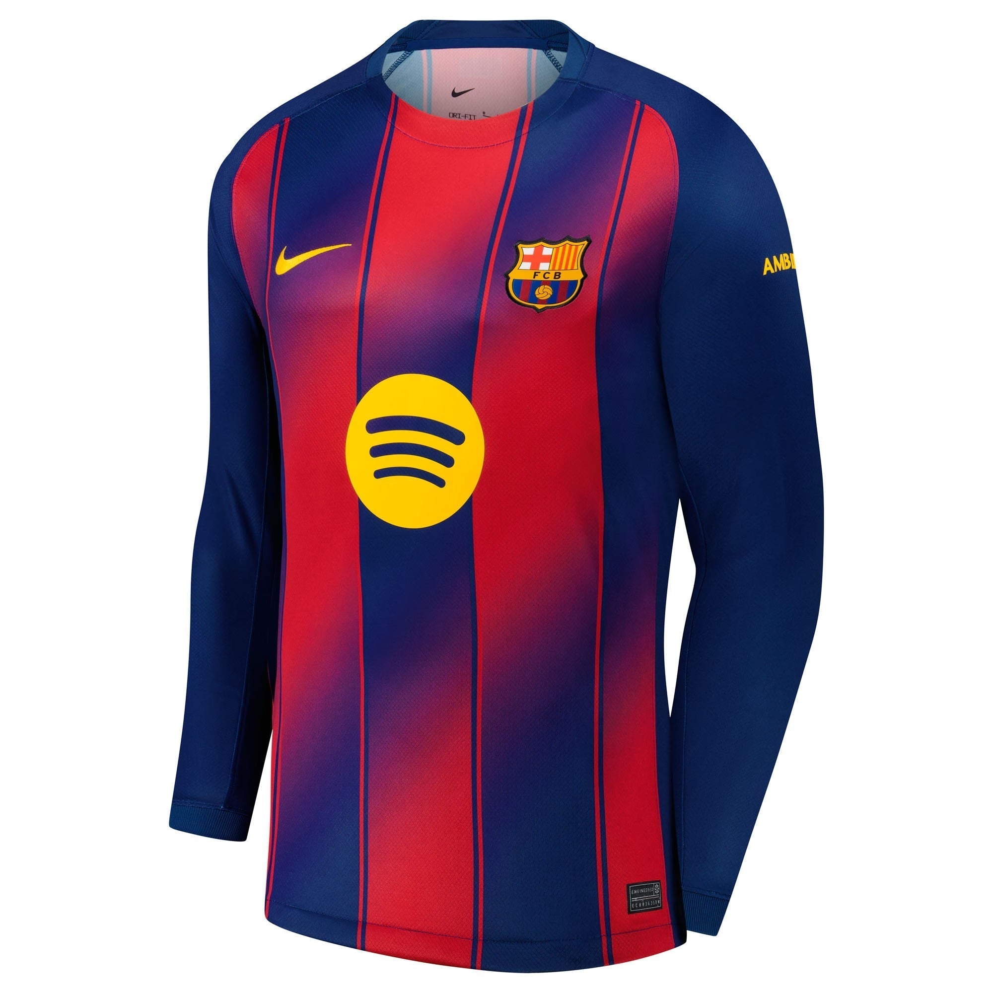 Barcelona 2025/26 Home Long Sleeve Custom Soccer Shirt - Navy