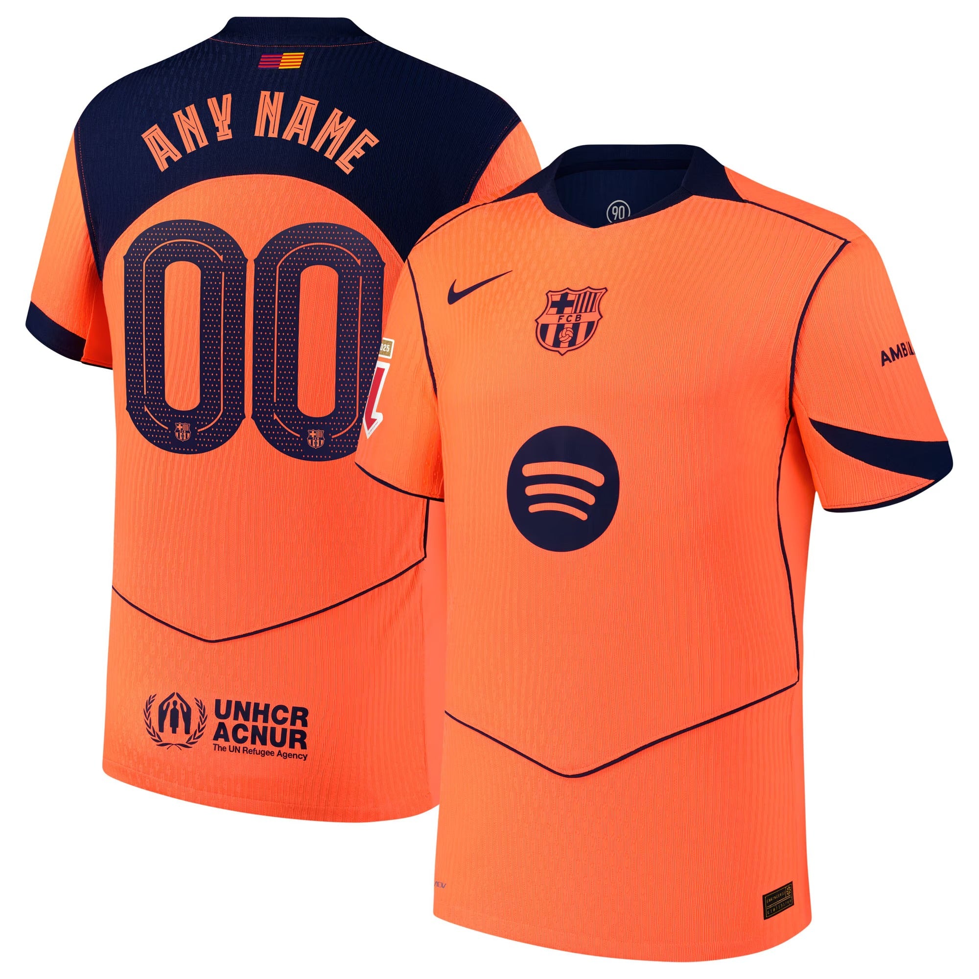 Barcelona 2025/26 Third Custom Soccer Shirt - Orange