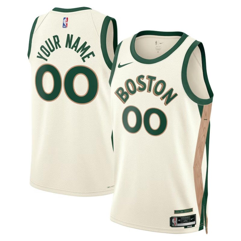 Boston Celtics Unisex 2023/24 customized Swingman Shirt - White - City Edition